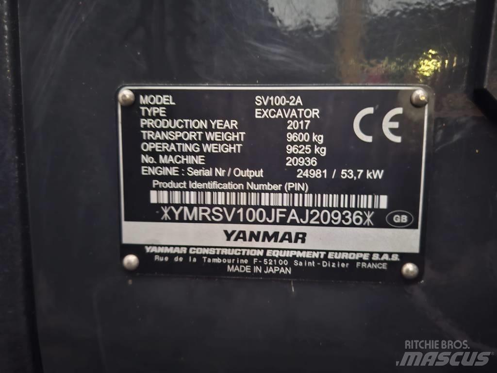 Yanmar SV 100-2A 中型油圧ショベル 7ｔ-12ｔ（ユンボ・パワーショベル・バックホー）