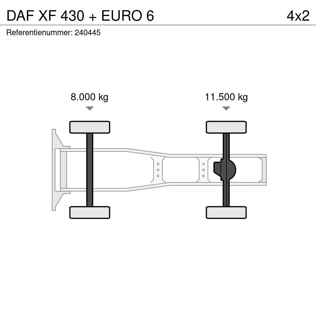 DAF XF 430 + EURO 6 中古トラクターヘッド | トレーラーヘッド