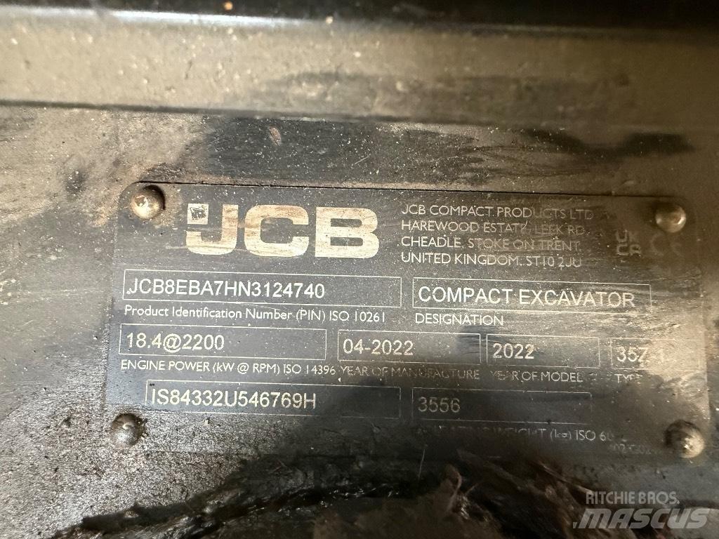 JCB 35Z-1 ミニ油圧ショベル 7t以下（ミニユンボ・ミニディガー）