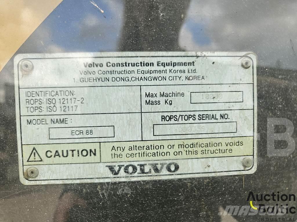 Volvo ECR 88 中型油圧ショベル 7ｔ-12ｔ（ユンボ・パワーショベル・バックホー）