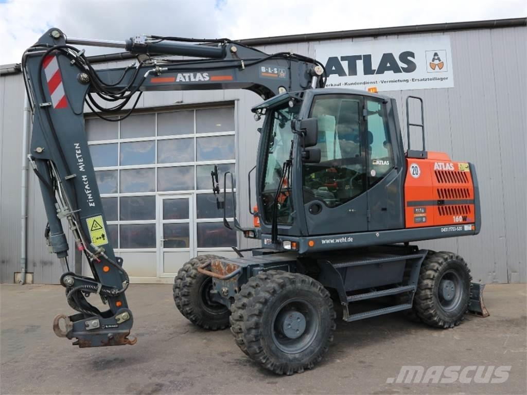 Atlas 160W-BLUE ホイール式油圧ショベル（パワーショベル・ユンボ・バックホー）