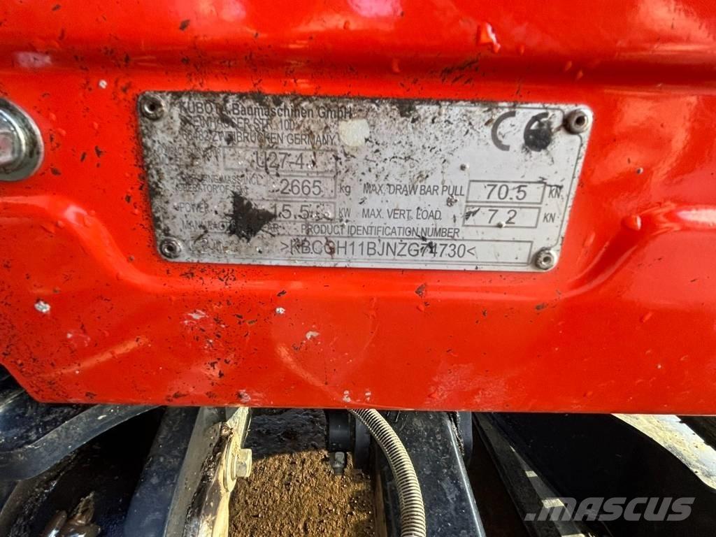 Kubota U 27-4 ミニ油圧ショベル 7t以下（ミニユンボ・ミニディガー）