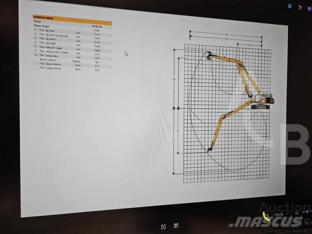 JCB JS 145 LR 大型油圧ショベル12t以上（パワーショベル・ユンボ）