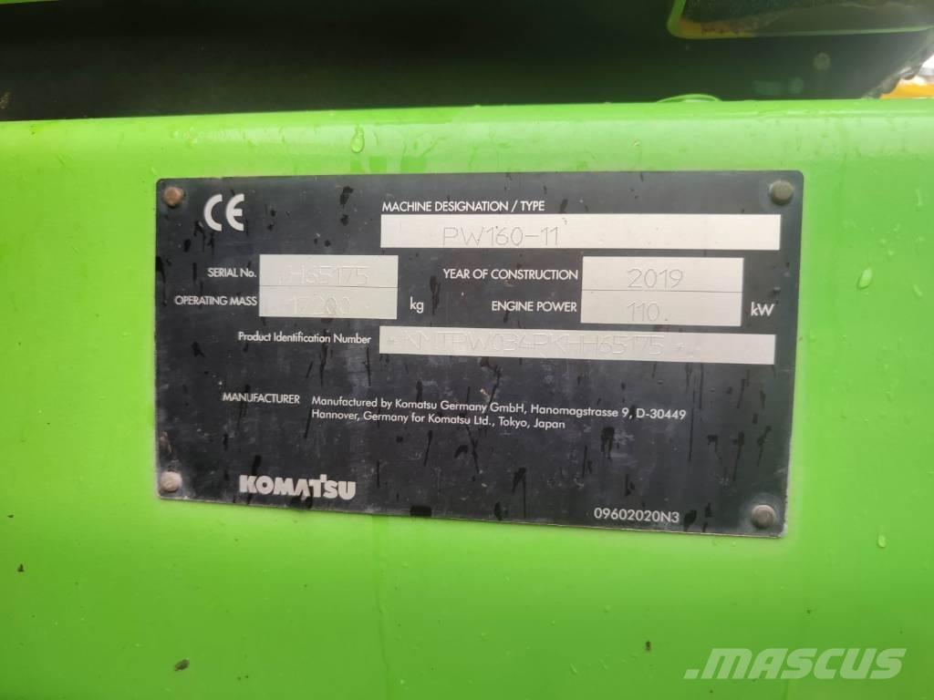 Komatsu PW 160-11 ホイール式油圧ショベル（パワーショベル・ユンボ・バックホー）