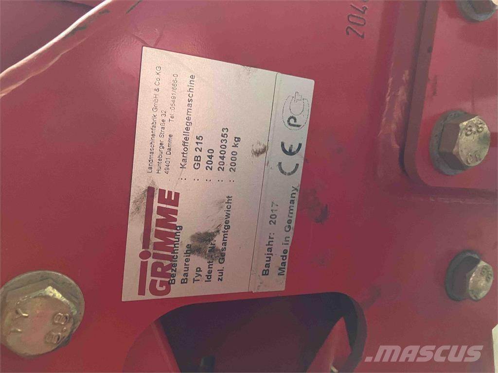 Grimme GB 215 ジャガイモ播種機