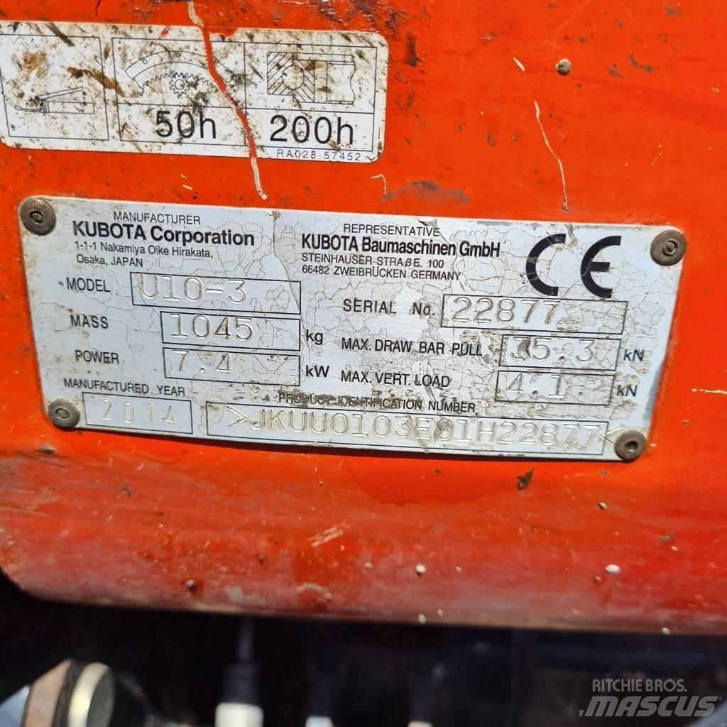 Kubota U 10-3a ミニ油圧ショベル 7t以下（ミニユンボ・ミニディガー）