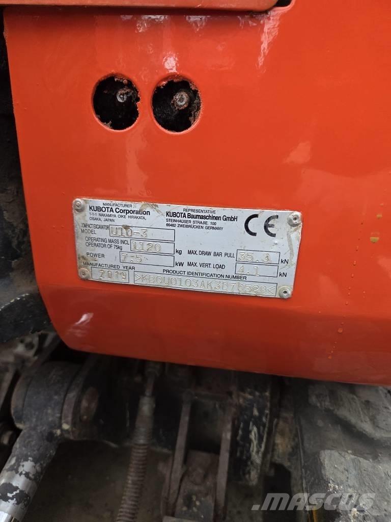 Kubota U 10-3 ミニ油圧ショベル 7t以下（ミニユンボ・ミニディガー）