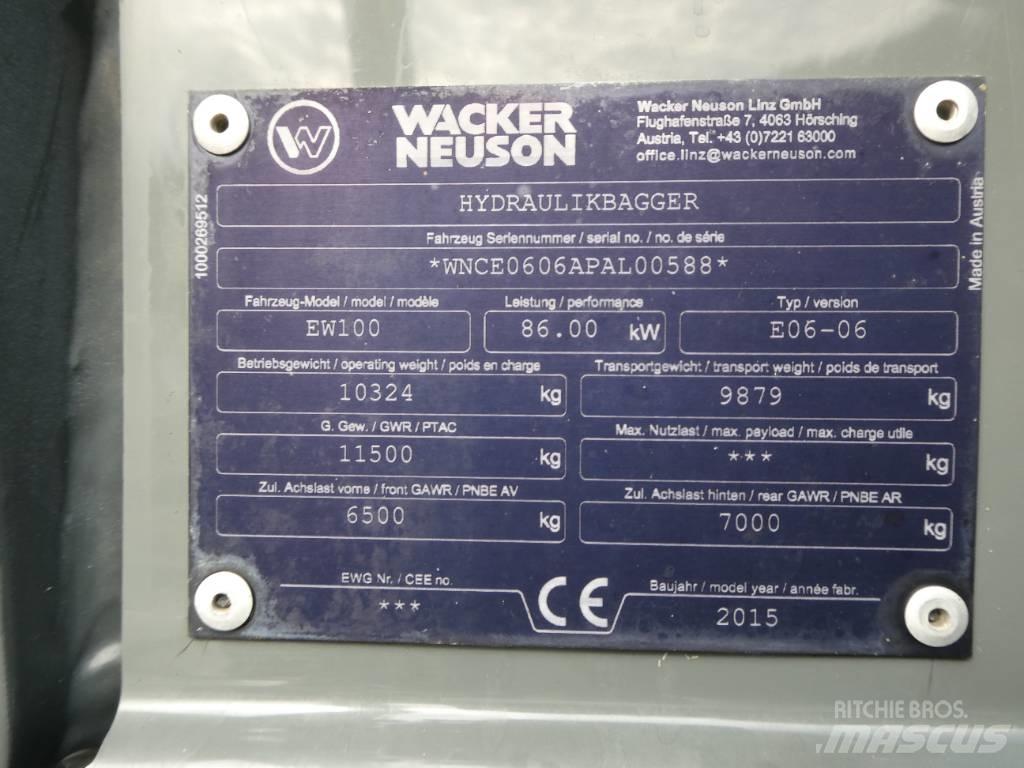 Wacker Neuson EW 100 ホイール式油圧ショベル（パワーショベル・ユンボ・バックホー）