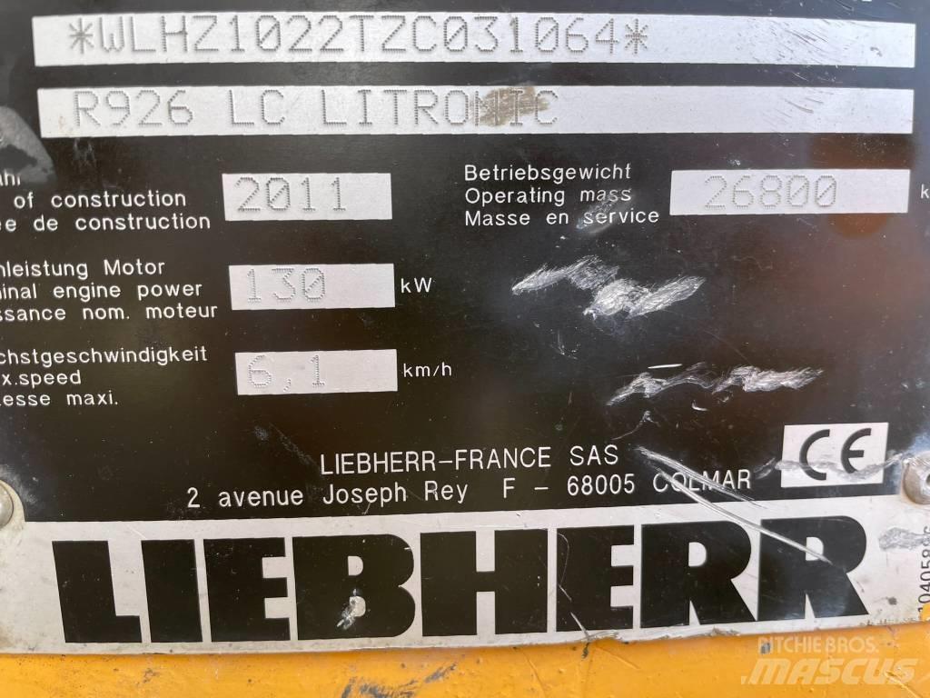 Liebherr R 926 LC 大型油圧ショベル12t以上（パワーショベル・ユンボ）
