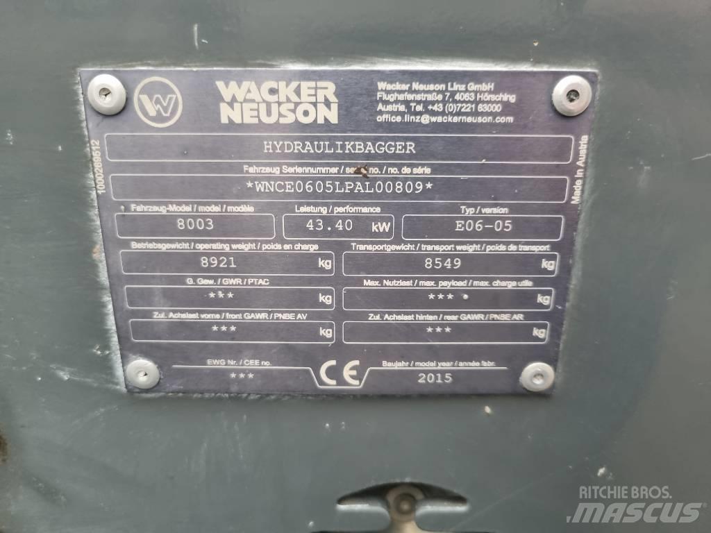 Wacker Neuson 8003 中型油圧ショベル 7ｔ-12ｔ（ユンボ・パワーショベル・バックホー）
