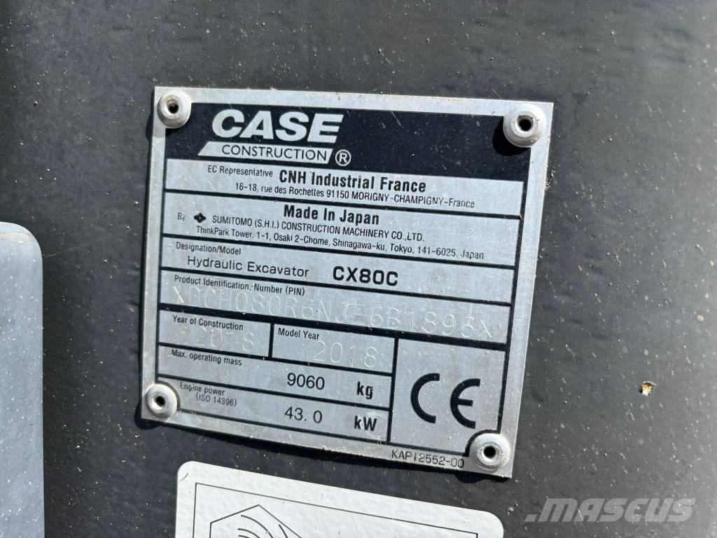 CASE CX 80 C 中型油圧ショベル 7ｔ-12ｔ（ユンボ・パワーショベル・バックホー）