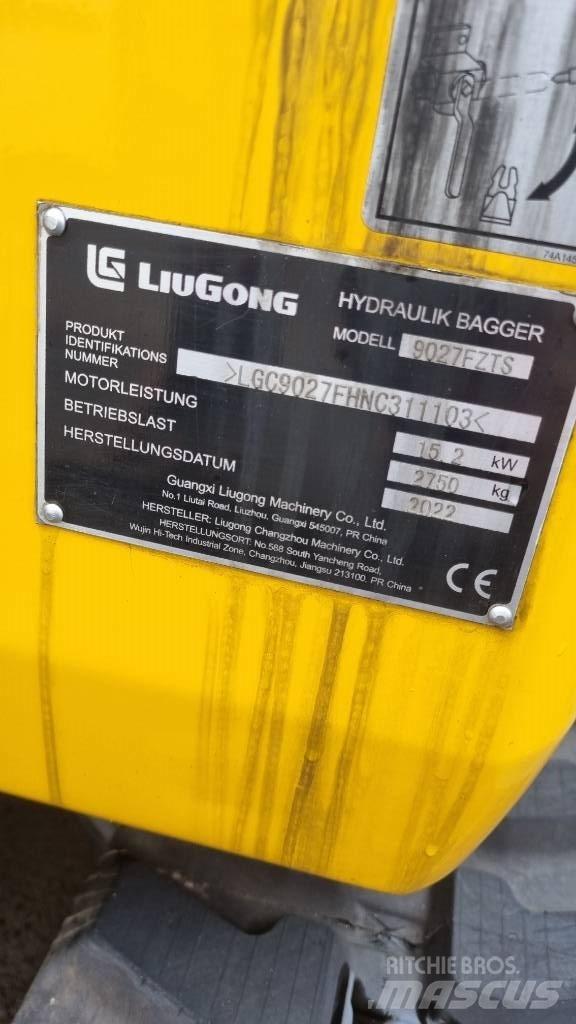 LiuGong 9027 F ミニ油圧ショベル 7t以下（ミニユンボ・ミニディガー）