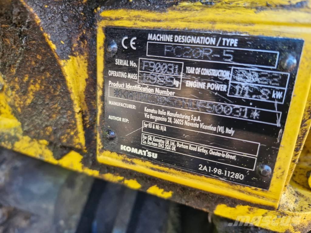Komatsu PC 20 R-5 ミニ油圧ショベル 7t以下（ミニユンボ・ミニディガー）
