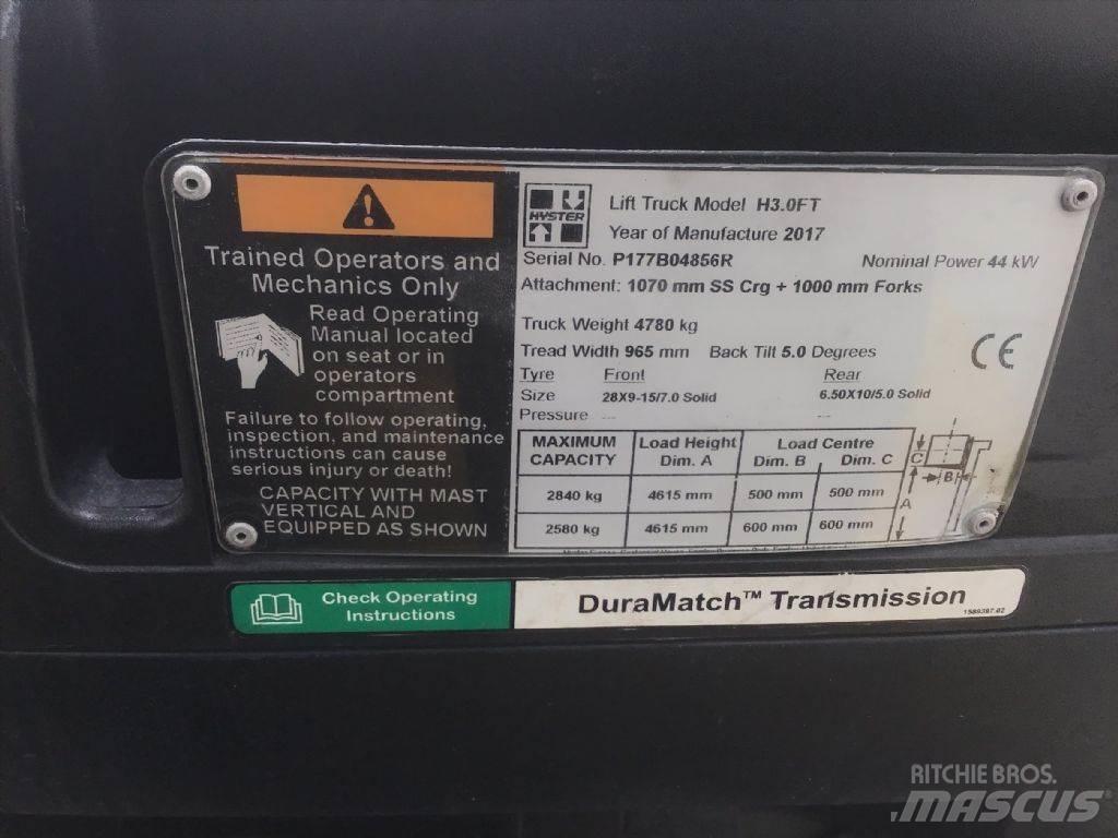Hyster H 3.0 FT LPGフォークリフト