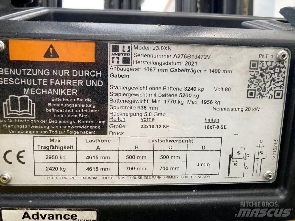 Hyster J 3.0 XN バッテリーフォークリフト