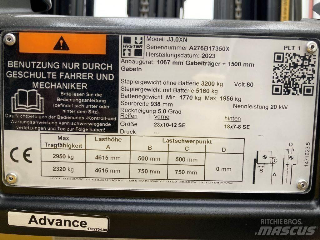 Hyster J 3.0 XN バッテリーフォークリフト