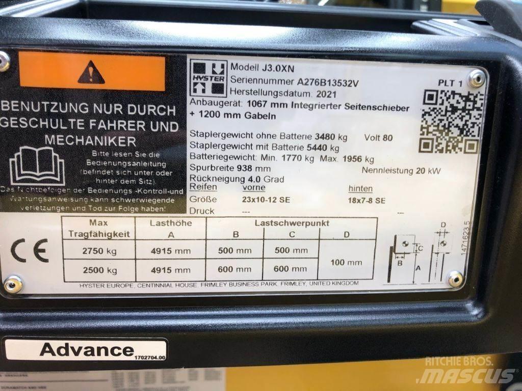 Hyster J 3.0 XN バッテリーフォークリフト