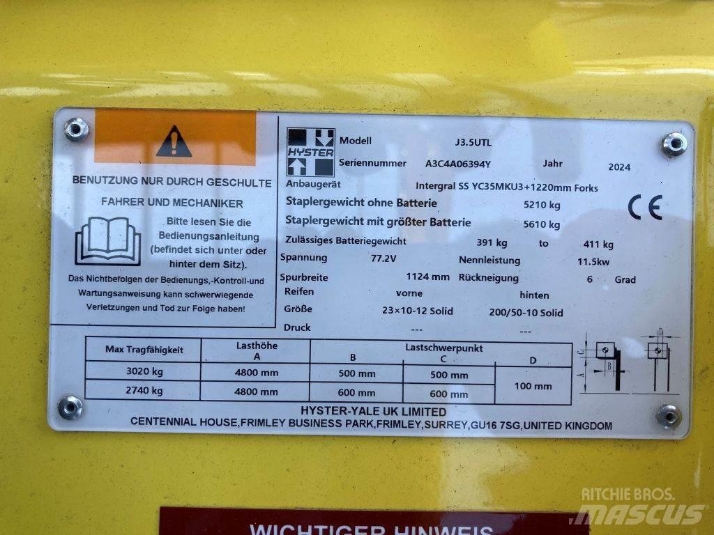 Hyster J 3.5 UTL バッテリーフォークリフト