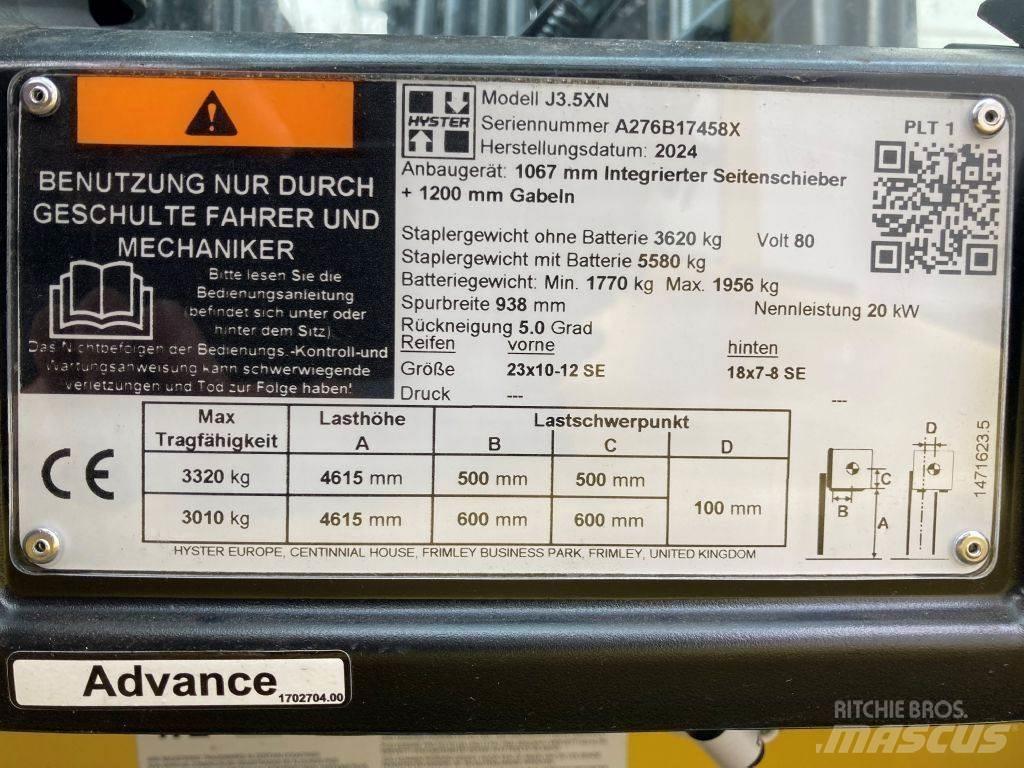 Hyster J 3.5 XN バッテリーフォークリフト