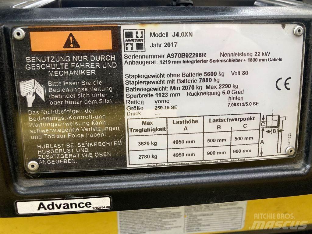 Hyster J 4.0 XN バッテリーフォークリフト