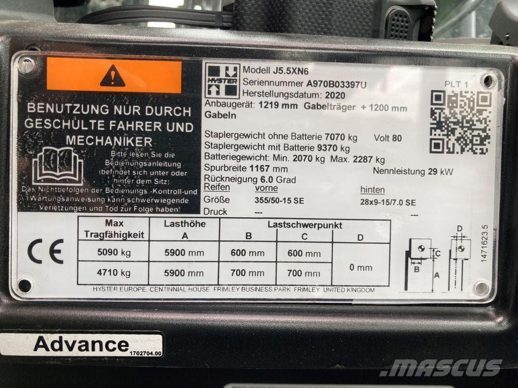 Hyster J 5.5 XN6 バッテリーフォークリフト