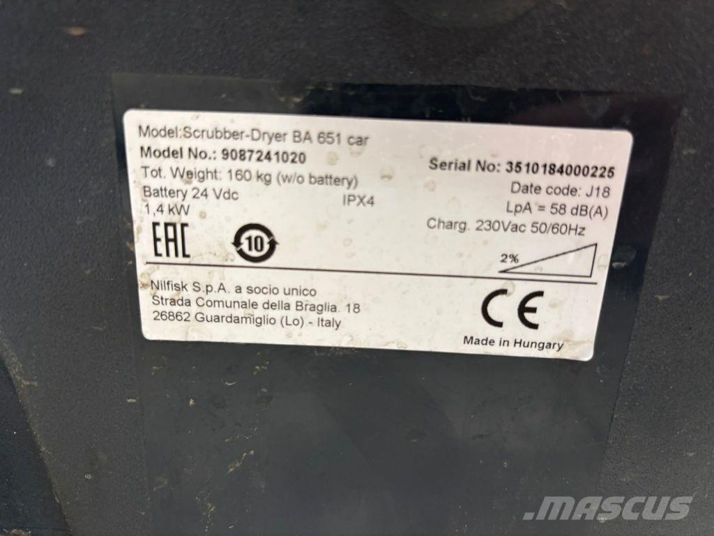 Nilfisk BA 651 路面清掃機