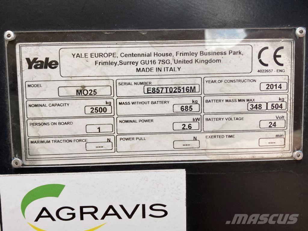 Yale MO 25 低型オーダーピッカー