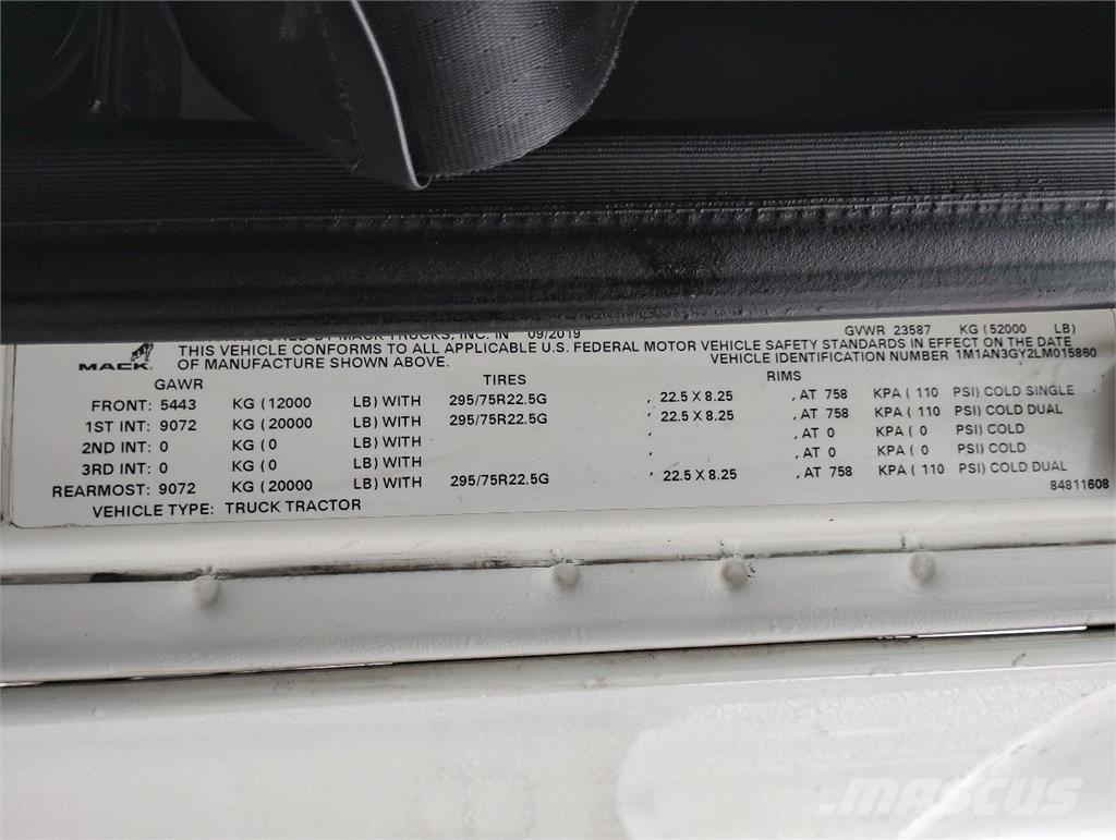 Mack Anthem AN64T 中古トラクターヘッド | トレーラーヘッド