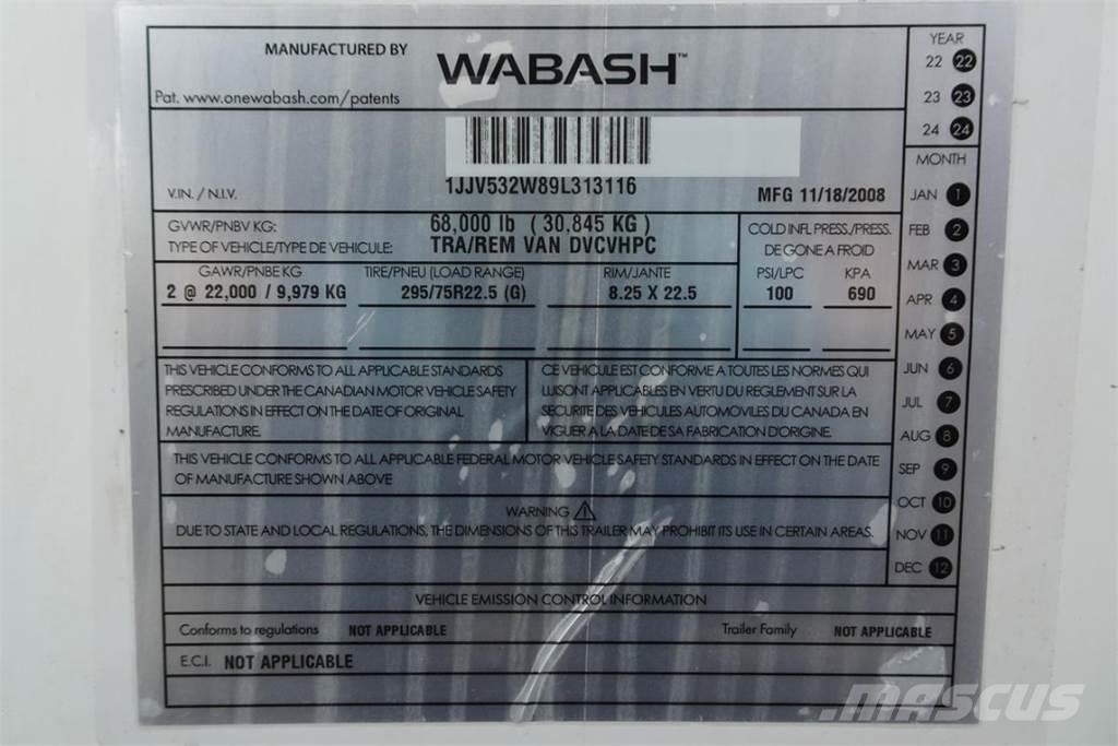 Wabash DVCVHPC ボックスボディートレーラー