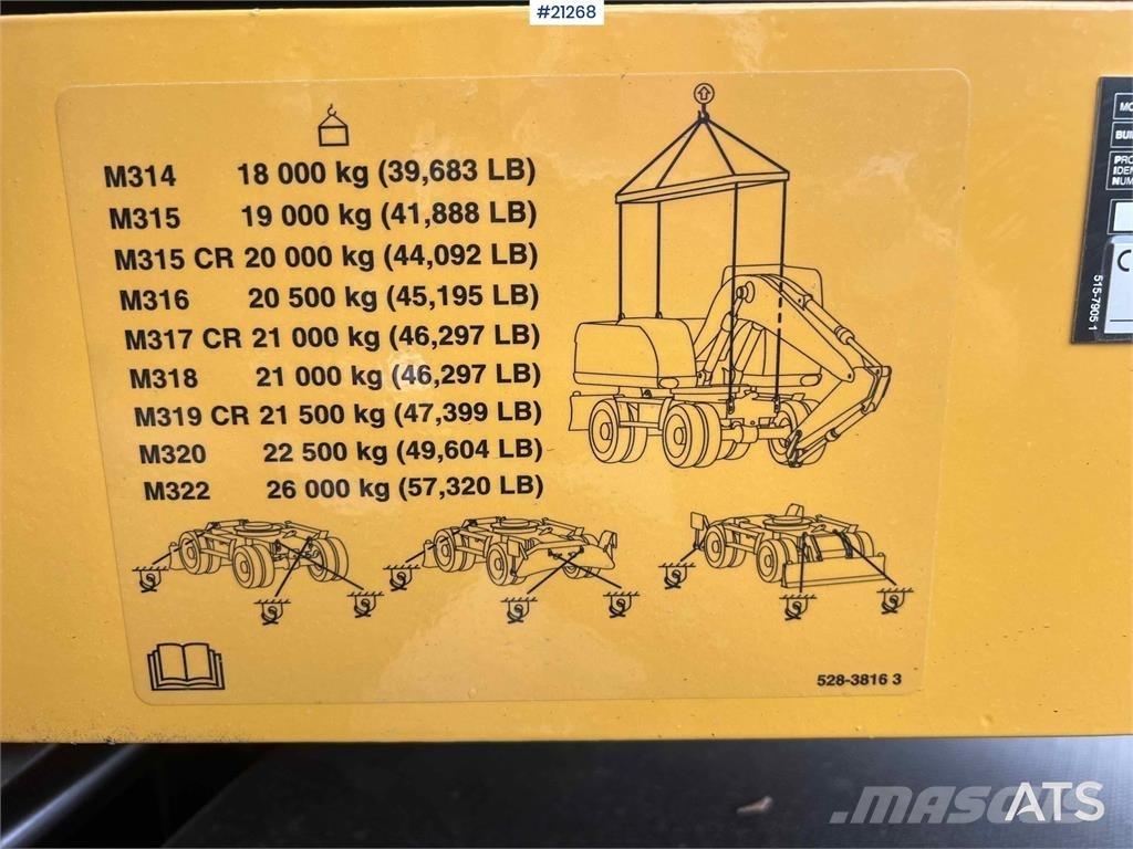 CAT M315 ホイール式油圧ショベル（パワーショベル・ユンボ・バックホー）