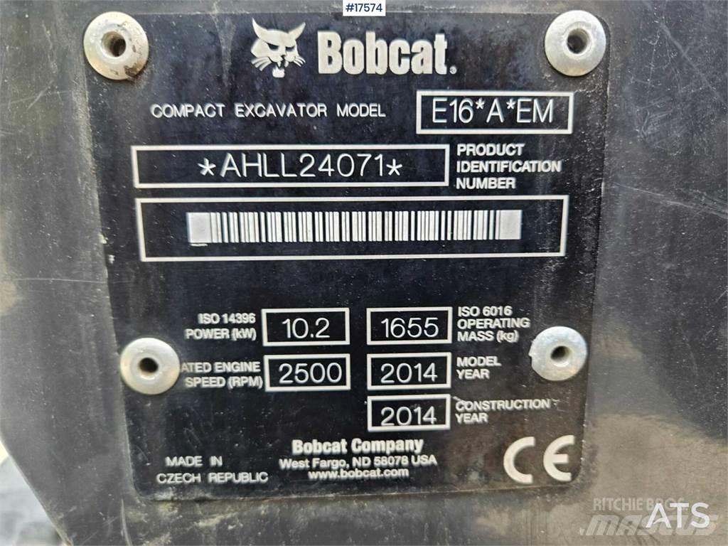 Bobcat E16 ミニ油圧ショベル 7t以下（ミニユンボ・ミニディガー）