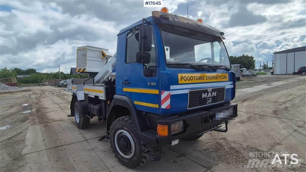 MAN 8.163 クレーントラック、ユニック車