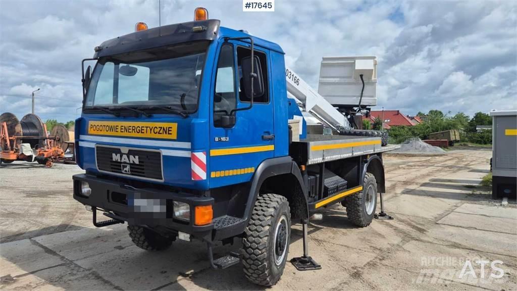 MAN 8.163 クレーントラック、ユニック車