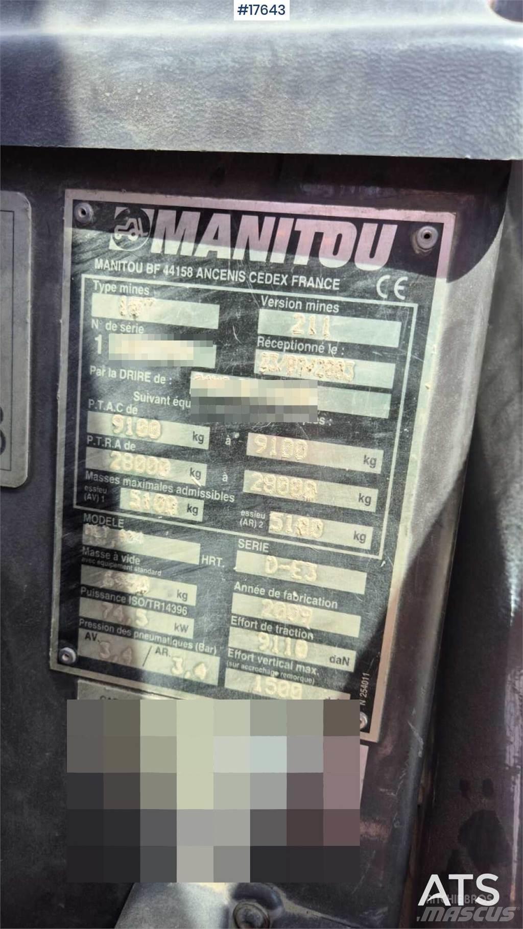 Manitou MLT 634 テレスコーピックハンドラー