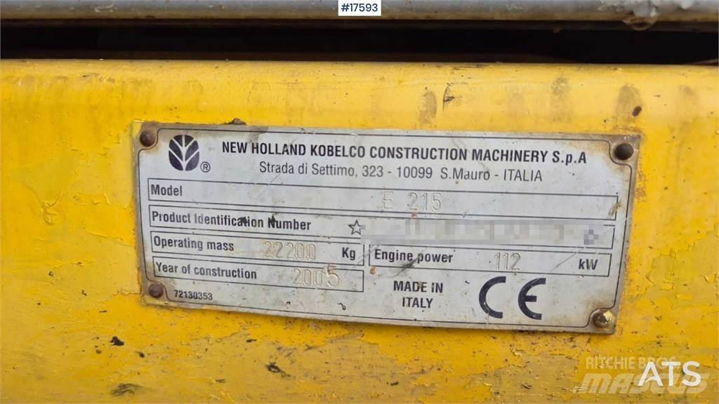 New Holland E215 大型油圧ショベル12t以上（パワーショベル・ユンボ）