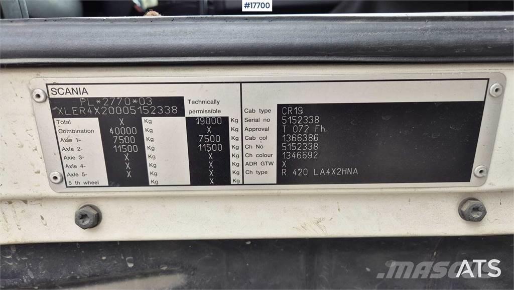 Scania R420 中古トラクターヘッド | トレーラーヘッド