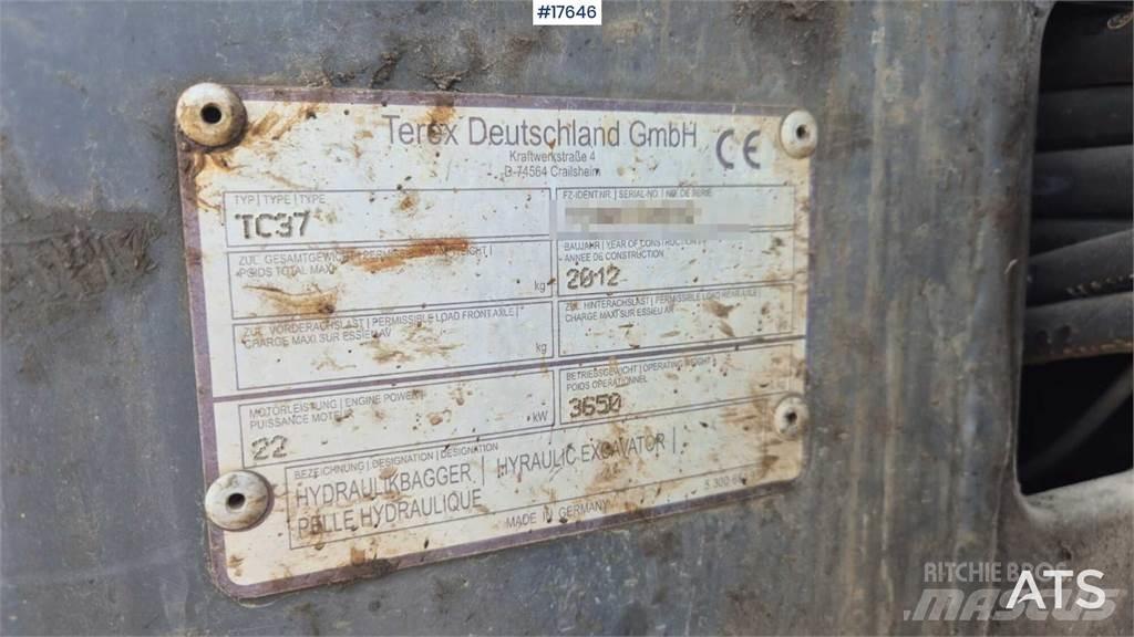 Terex TC 37 ミニ油圧ショベル 7t以下（ミニユンボ・ミニディガー）