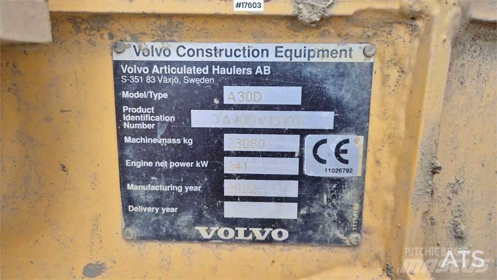 Volvo A30D アーティキュレート式ダンプトラック