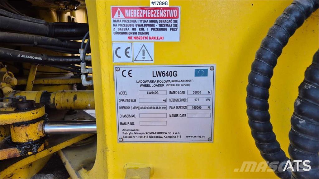 XCMG LW 640 G ホイールローダー・タイヤショベル