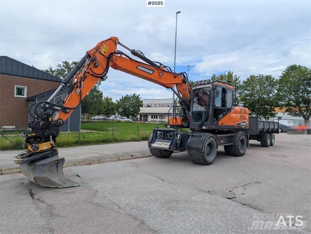Doosan DX160W-7 ホイール式油圧ショベル（パワーショベル・ユンボ・バックホー）