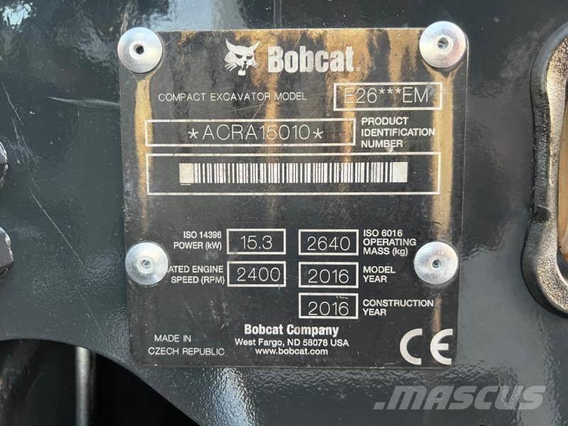Bobcat E 26 ミニ油圧ショベル 7t以下（ミニユンボ・ミニディガー）