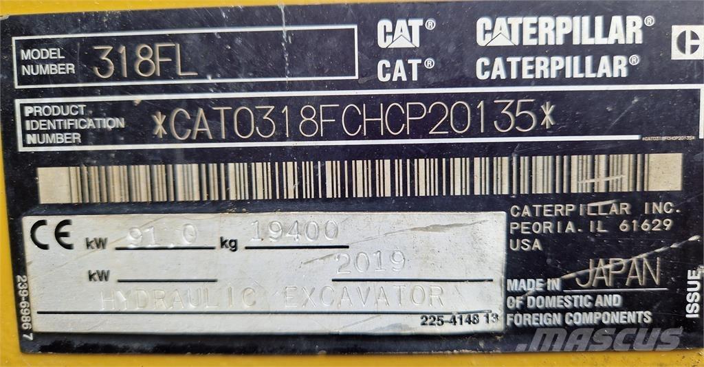 CAT 318FL 大型油圧ショベル12t以上（パワーショベル・ユンボ）