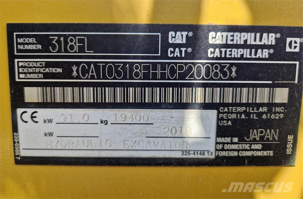 CAT 318FL 大型油圧ショベル12t以上（パワーショベル・ユンボ）