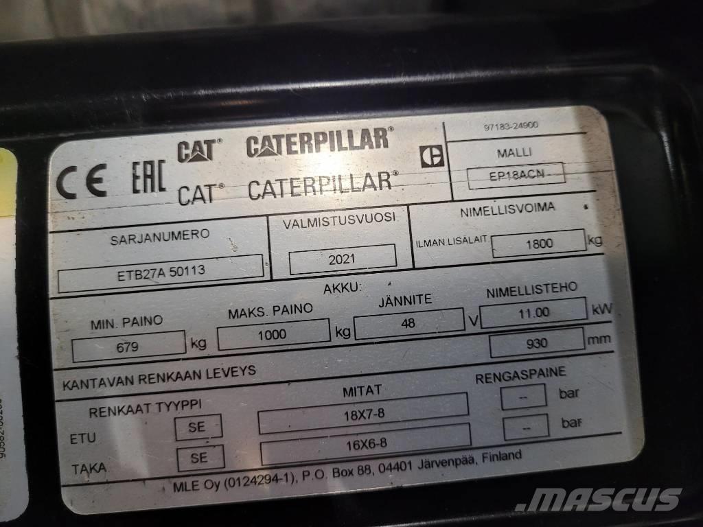 CAT EP18 ACN バッテリーフォークリフト