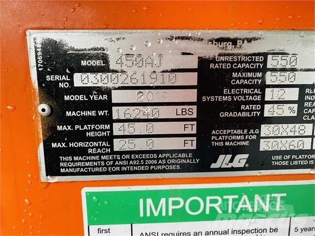 JLG 450 A ブームリフト　屈伸型