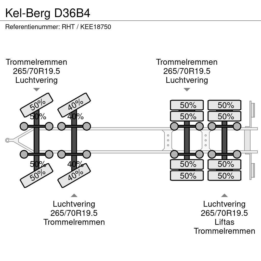 Kel-Berg D36B4 フラットベッド／ドロップサイドトレーラー