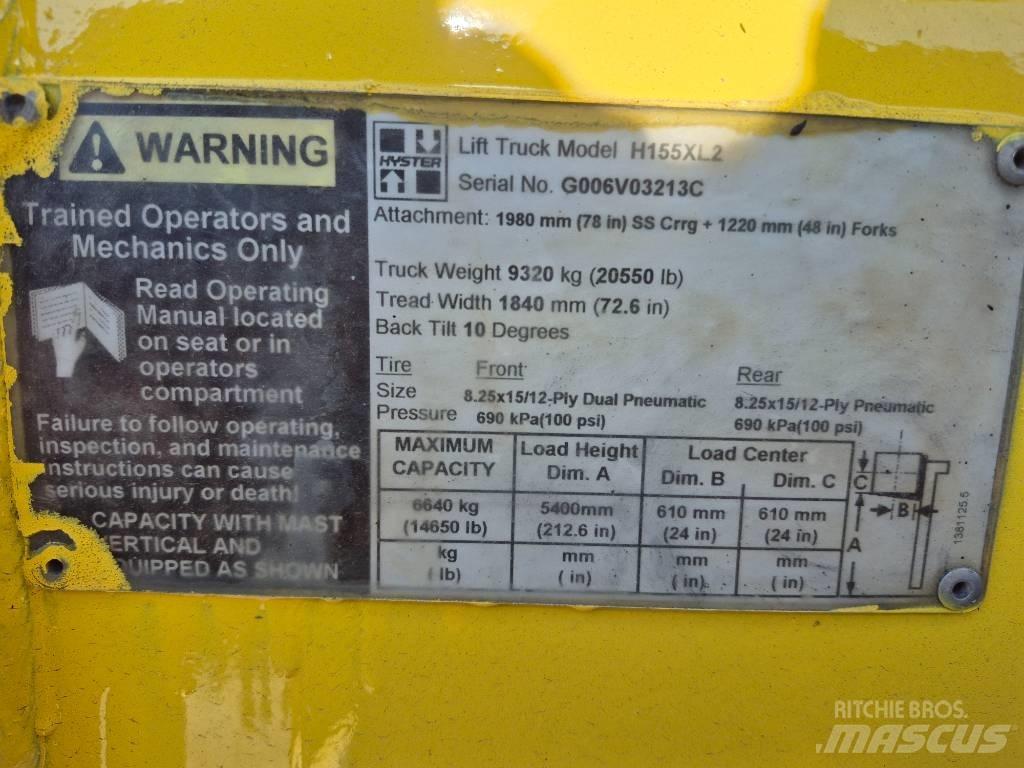 Hyster H 155 XL 2 フォークリフト - その他