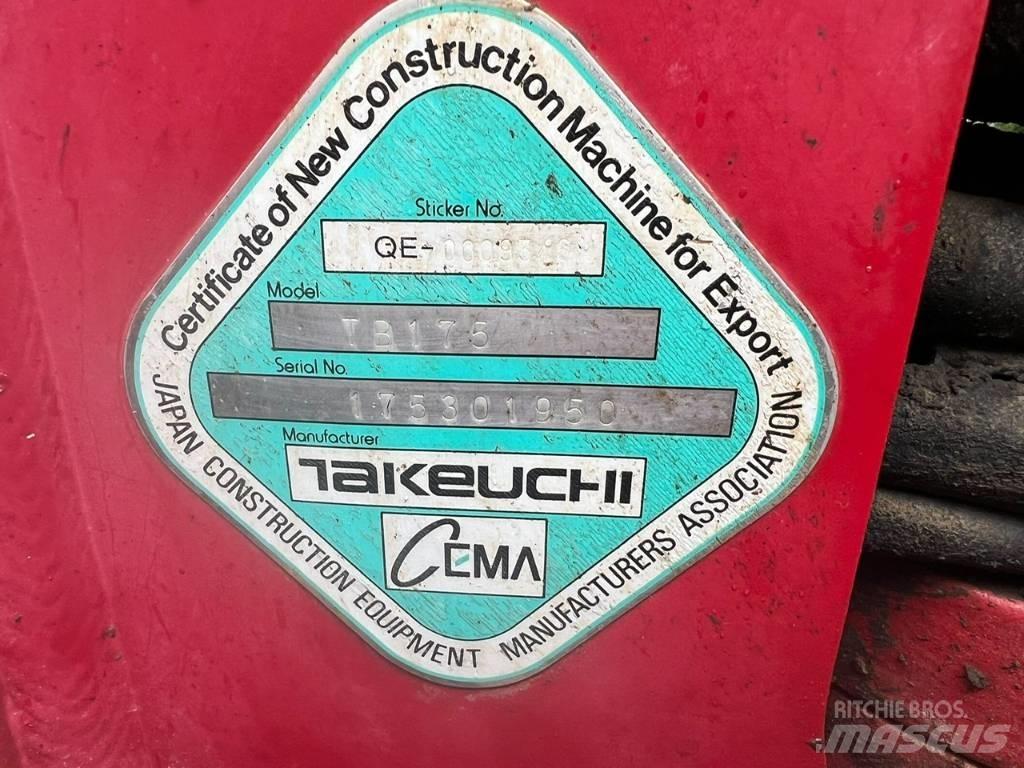 Takeuchi TB 175 中型油圧ショベル 7ｔ-12ｔ（ユンボ・パワーショベル・バックホー）