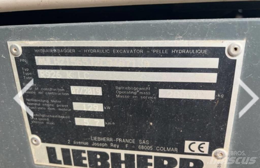 Liebherr R 926 KLC 大型油圧ショベル12t以上（パワーショベル・ユンボ）