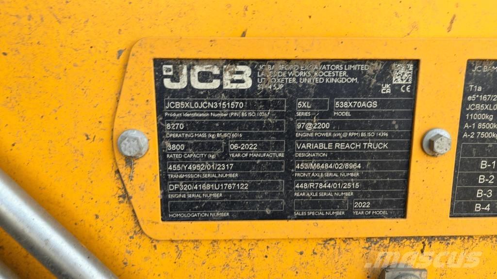 JCB 538-70 農業用テレハンドラー